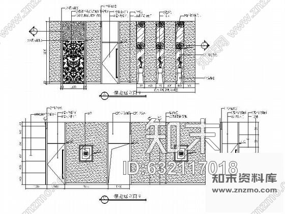 施工图陕西某精品养生会所走廊装修图cad施工图下载【ID:632117018】