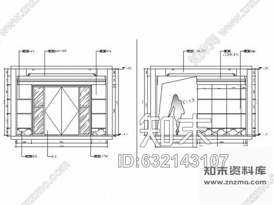 施工图长沙新城花园小区现代高档电梯厅室内装修图含效果cad施工图下载【ID:632143107】