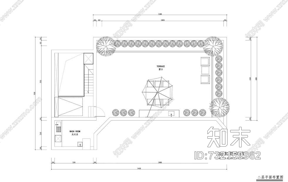 120平方三房2厅色泽鲜艳现代室内装修施工图含完工照片cad施工图下载【ID:732159982】