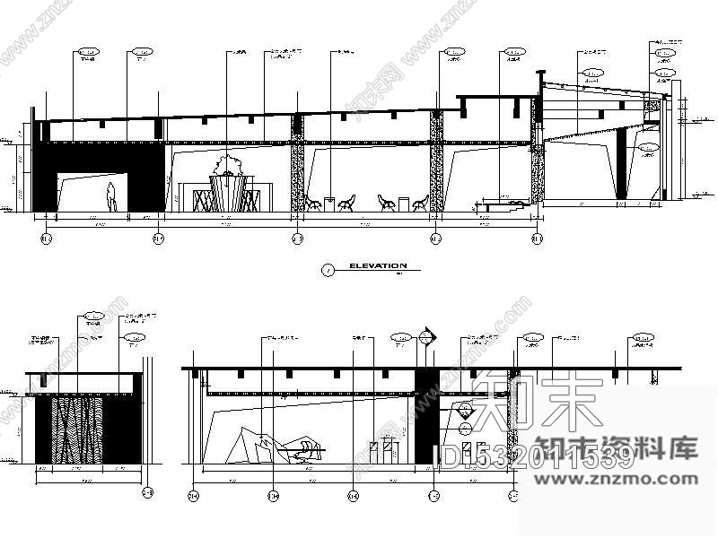 施工图南京国际建筑艺术中心餐饮区施工图含效果cad施工图下载【ID:532011539】