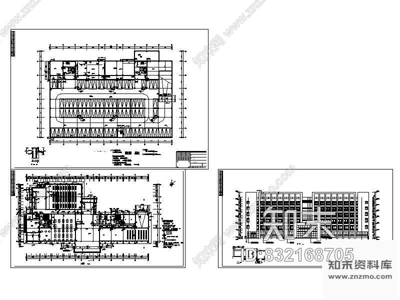 图块/节点教学楼平面图cad施工图下载【ID:832168705】