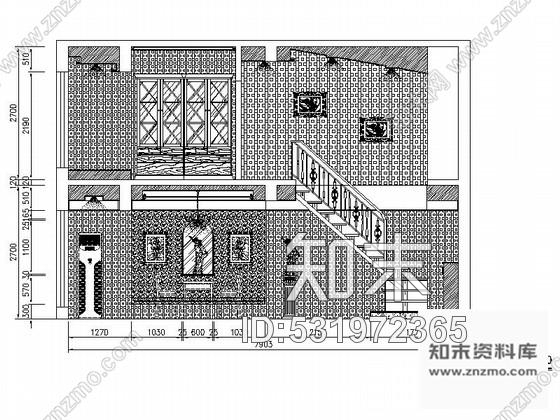 施工图郑州清新田园风一居室复式小别墅室内施工图含效果图cad施工图下载【ID:531972365】