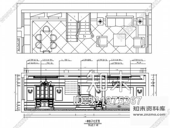 施工图江苏简欧风格小两层私人别墅室内装修施工图含高清效果图施工图下载【ID:531975367】