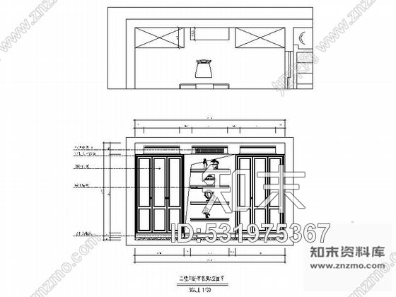 施工图江苏简欧风格小两层私人别墅室内装修施工图含高清效果图施工图下载【ID:531975367】