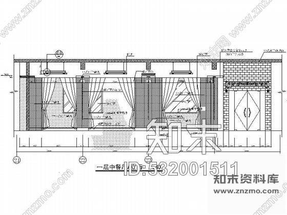 施工图合肥知名商场经典中式餐厅室内设计CAD施工图cad施工图下载【ID:532001511】