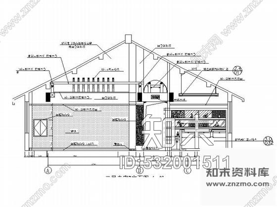 施工图合肥知名商场经典中式餐厅室内设计CAD施工图cad施工图下载【ID:532001511】