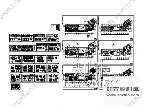 施工图合肥知名商场经典中式餐厅室内设计CAD施工图cad施工图下载【ID:532001511】