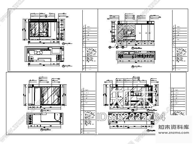 图块/节点主卧室立面图施工图下载【ID:832222764】