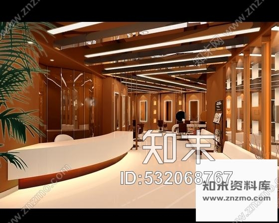 施工图尖端时尚流线型美发店室内施工图含高清效果图cad施工图下载【ID:532068767】