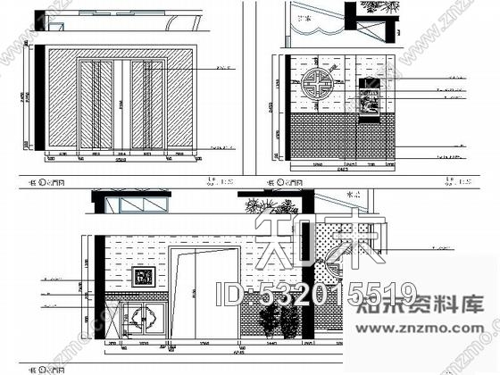 施工图陕西经典中式特色茶楼装修室内设计图含效果cad施工图下载【ID:532015519】