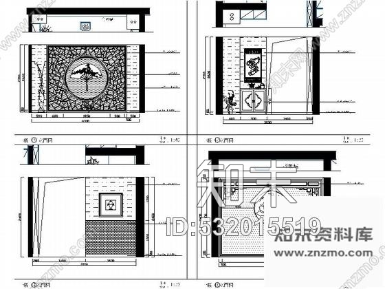 施工图陕西经典中式特色茶楼装修室内设计图含效果cad施工图下载【ID:532015519】