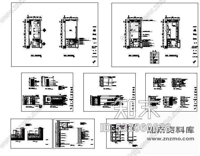 施工图北京国际酒店标准间装修图双床cad施工图下载【ID:532060628】