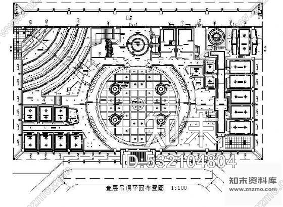 施工图公共空间-大堂精装修cad施工图下载【ID:532104804】