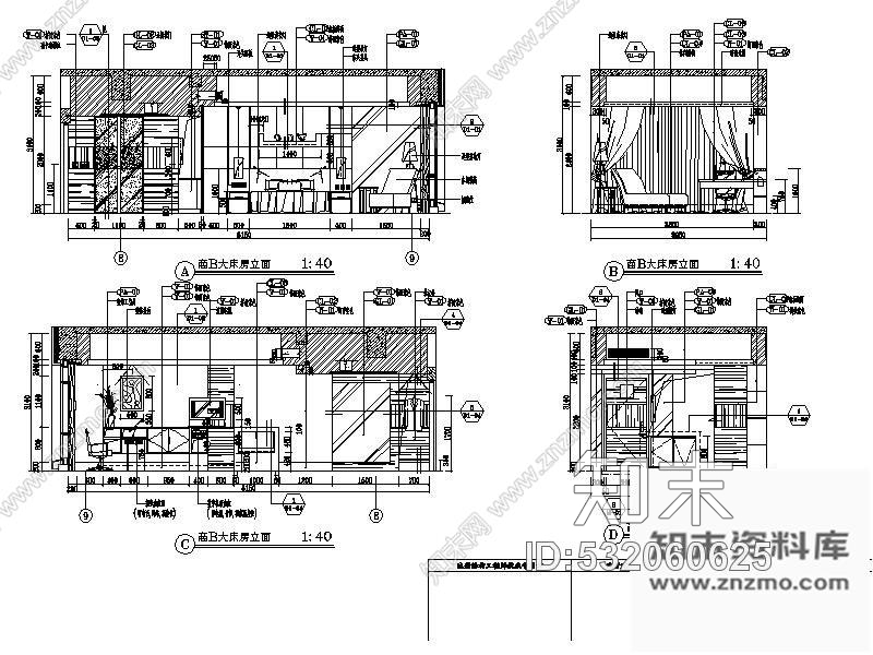 施工图上海某四星大酒店装修图(含效果)cad施工图下载【ID:532060625】