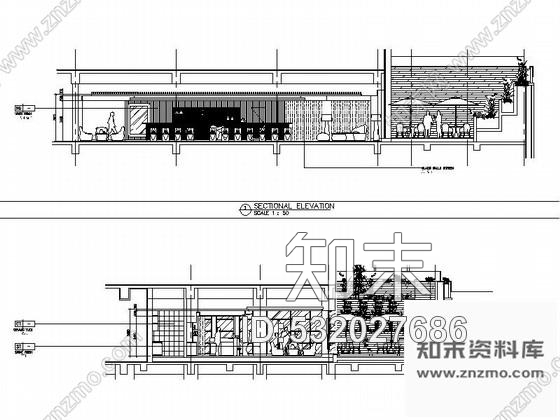 施工图北京时尚高档三星级酒店酒吧装修图含效果cad施工图下载【ID:532027686】