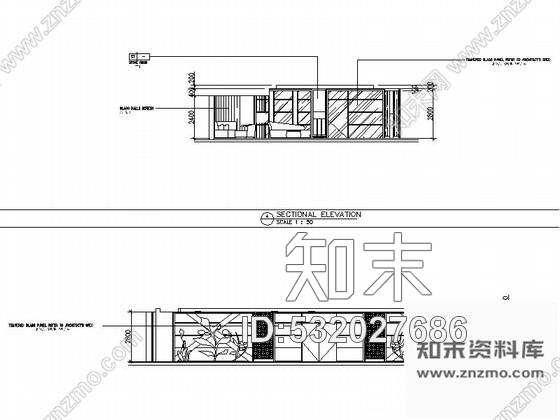 施工图北京时尚高档三星级酒店酒吧装修图含效果cad施工图下载【ID:532027686】