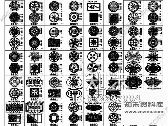 图块/节点大理石地面拼花图集施工图下载【ID:832297884】