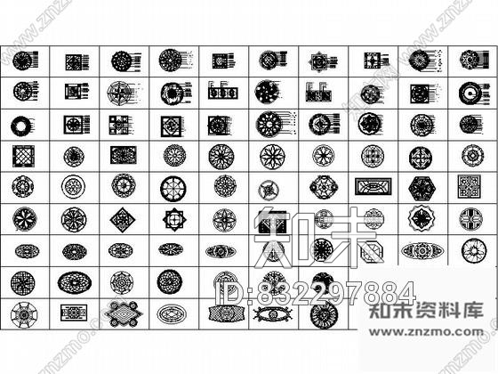 图块/节点大理石地面拼花图集施工图下载【ID:832297884】