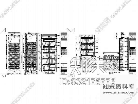 图块/节点红酒会所VIP区酒柜详图cad施工图下载【ID:832175776】