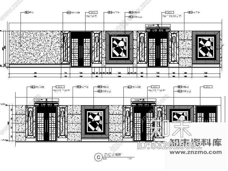 施工图成都豪华经典酒店室内酒店装修图含效果cad施工图下载【ID:532025692】