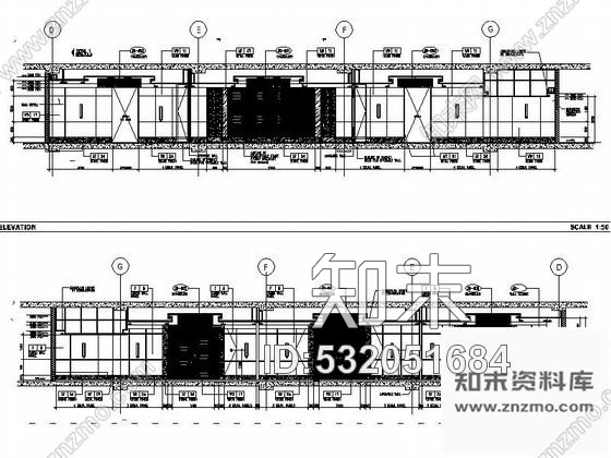 施工图北京连锁酒店宴会厅室内装修图cad施工图下载【ID:532051684】