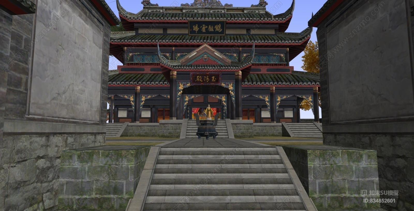 游戏场景场景古建su模型su模型下载【id:834852601】