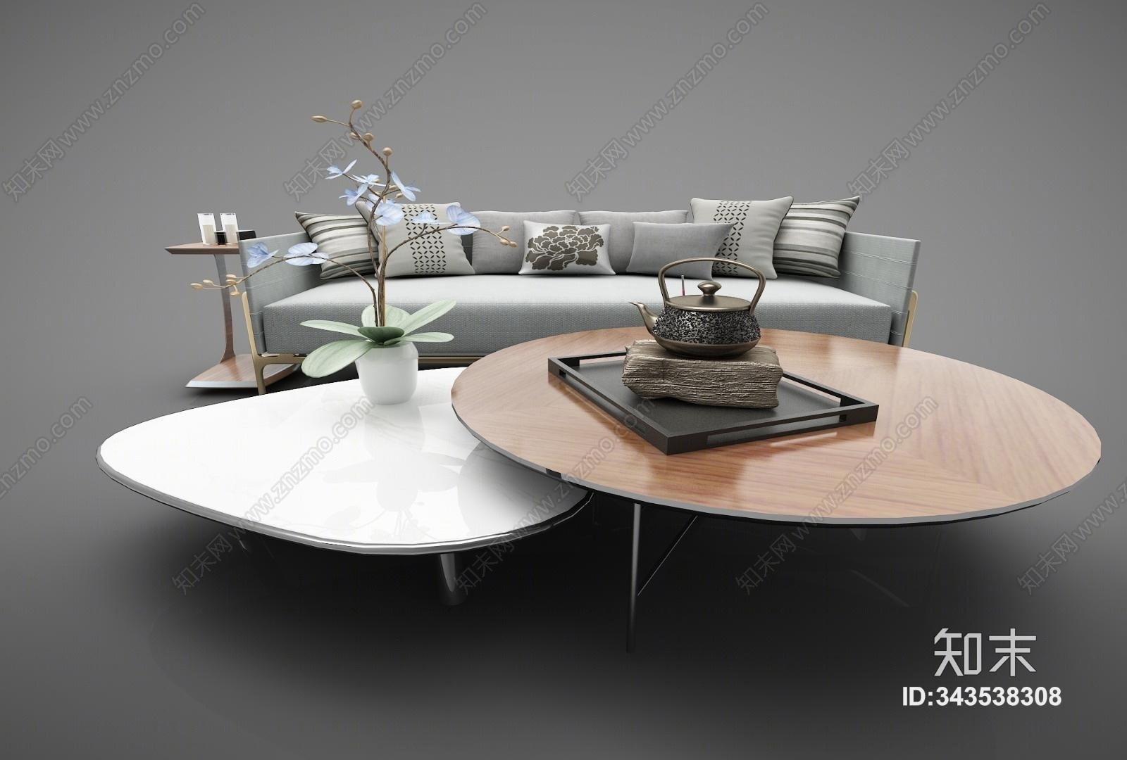 新中式风格家具3d模型下载