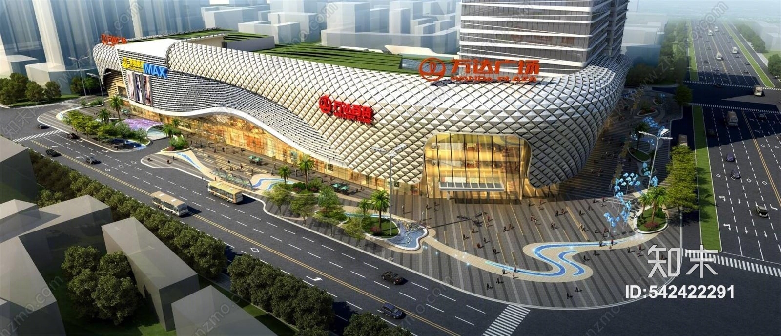 福清万达广场3d模型下载