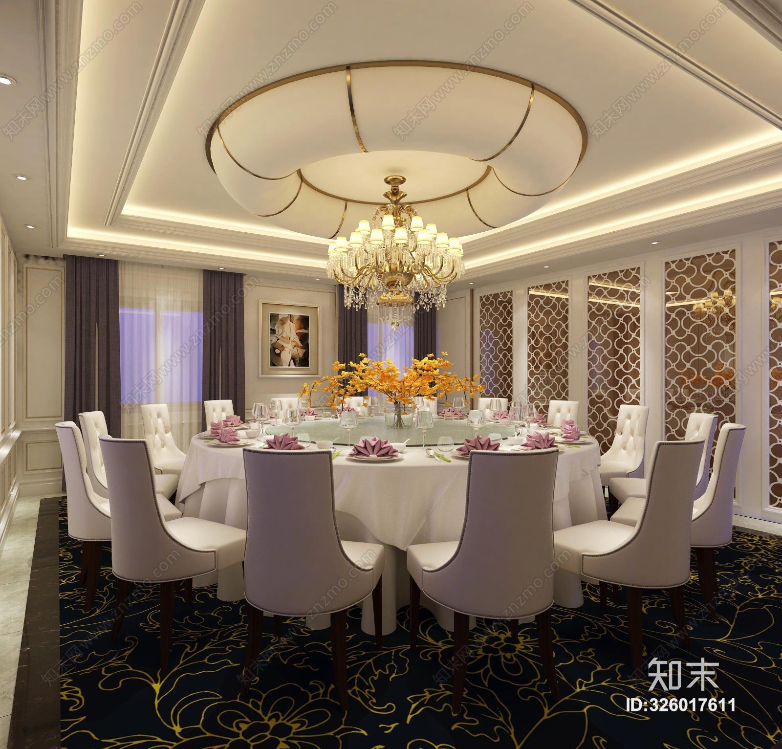 贴图库 包厢床 欧式酒店餐厅包间包房贴图下载【id:326017611】