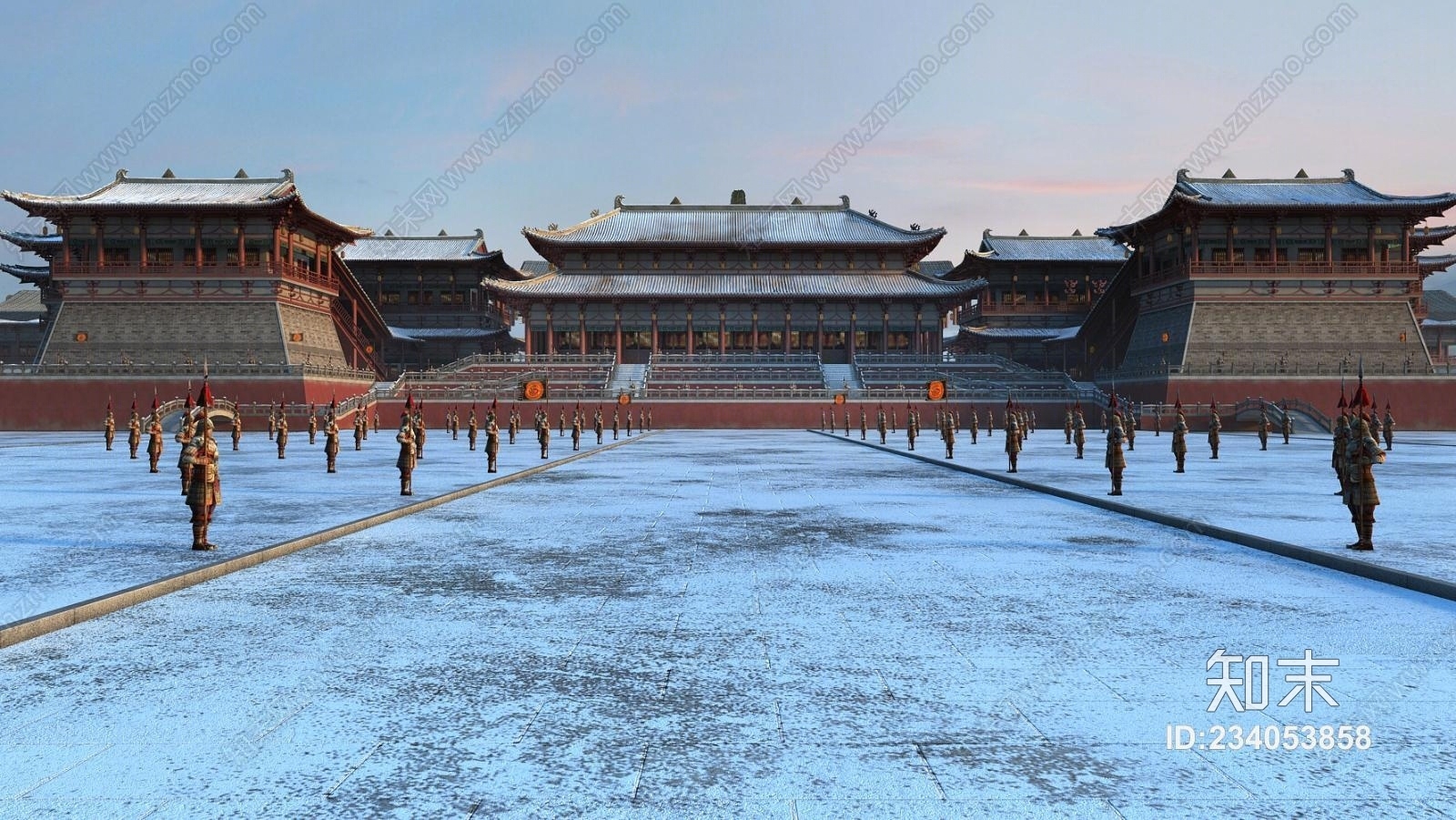 中式古建皇宫3d模型下载【id:234053858】