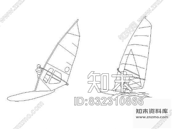 图块/节点帆船cad施工图下载【ID:832310866】