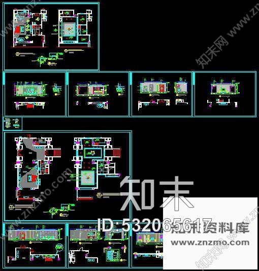 施工图某酒店总统套房装修图cad施工图下载【ID:532065617】