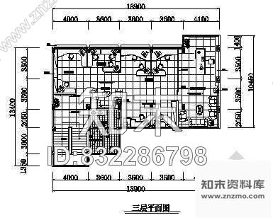 图块/节点某办公楼平面布置图施工图下载【ID:832286798】