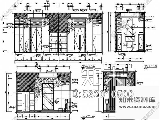 施工图五星酒店中餐小包间施工图cad施工图下载【ID:532010500】