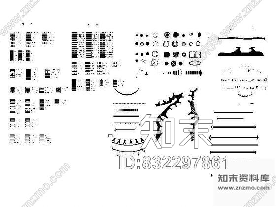 CAD图例使用大全cad施工图下载【ID:832297861】