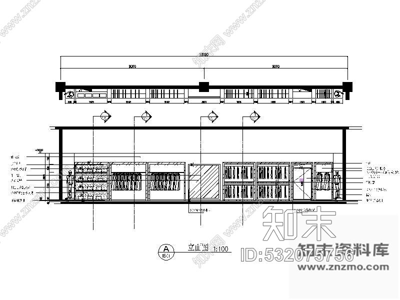 施工图江苏某服饰专卖店室内装修图含效果cad施工图下载【ID:532075756】