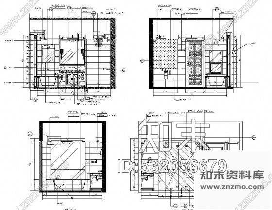 施工图上海五星豪华酒店E型套房施工图cad施工图下载【ID:532056679】