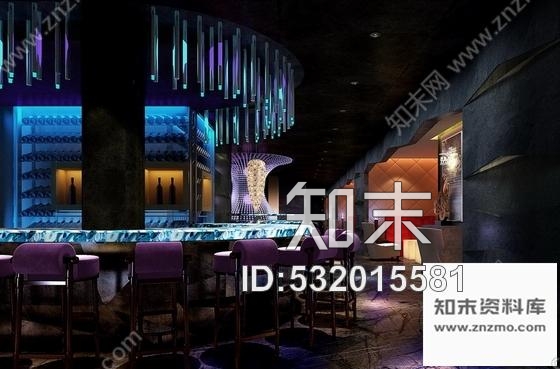 施工图西宁时尚现代酒吧室内装修图含效果材料cad施工图下载【ID:532015581】