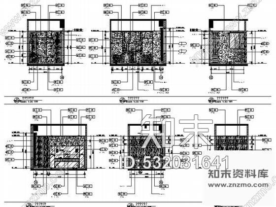 施工图陕西五星级酒店典雅新中式风格总裁套房装修施工图含效果cad施工图下载【ID:532031641】