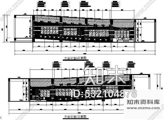 施工图某大学阶梯大会议室装修图cad施工图下载【ID:532104878】