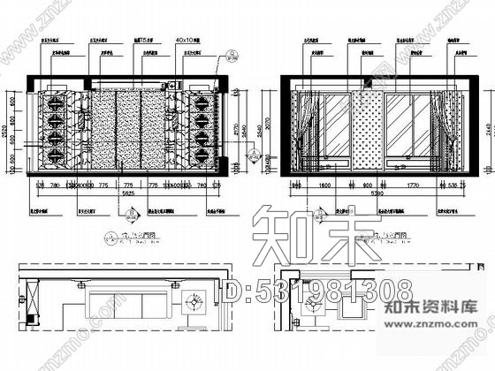 施工图经典中式三层别墅室内装修图含效果cad施工图下载【ID:531981308】