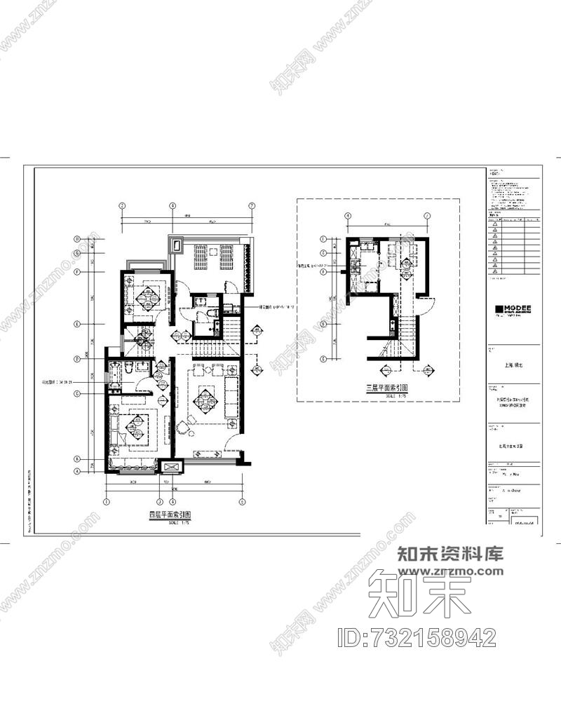 葛亚曦+牧笛上海绿地启东三期DS4户型样板间丨效果图+CAD施工图+物料+软装方案cad施工图下载【ID:732158942】