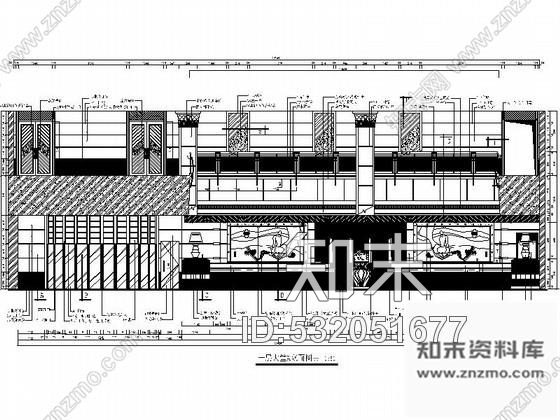 施工图浙江某大酒店局部室内装修图cad施工图下载【ID:532051677】