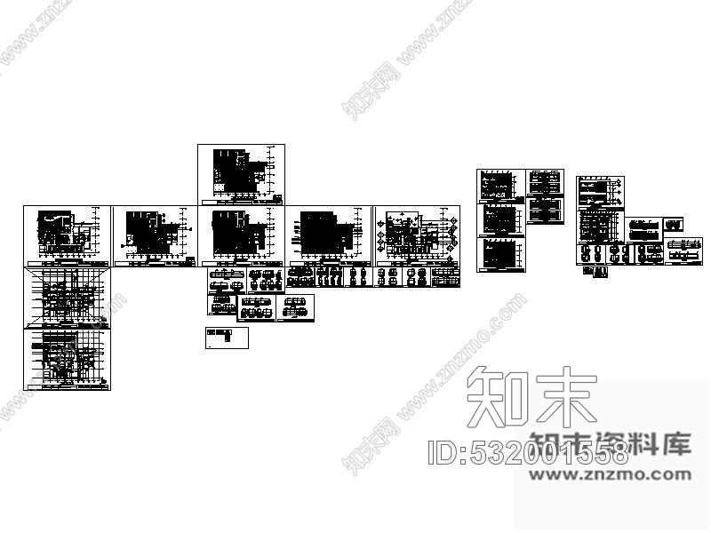 施工图某国际大酒店后台厨房及员工餐厅室内装修图cad施工图下载【ID:532001558】