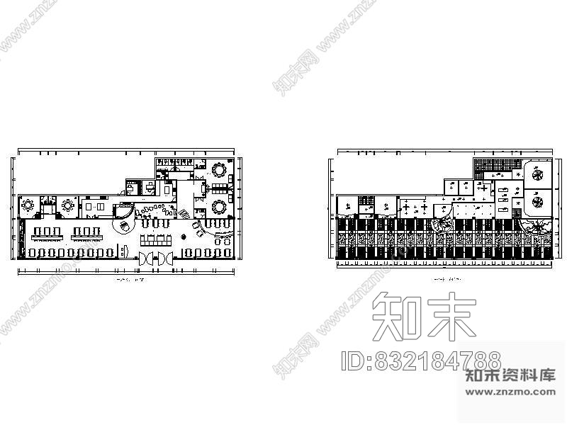 图块/节点中西餐厅平面图施工图下载【ID:832184788】