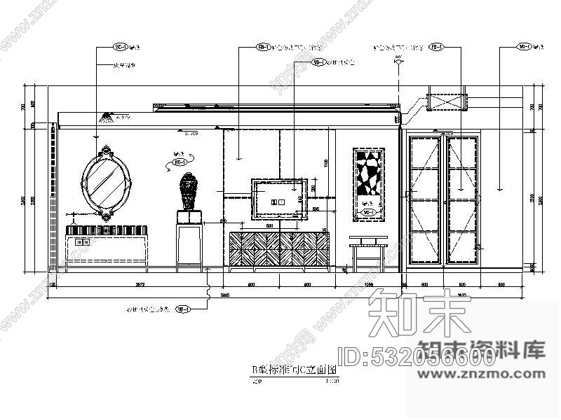 施工图成都某酒店标准间室内装修图含效果cad施工图下载【ID:532056600】