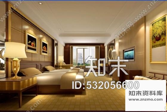 施工图成都某酒店标准间室内装修图含效果cad施工图下载【ID:532056600】