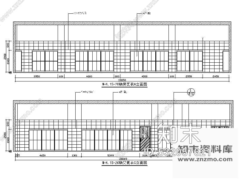 施工图某国际大酒店更衣区装修图施工图下载【ID:532057621】