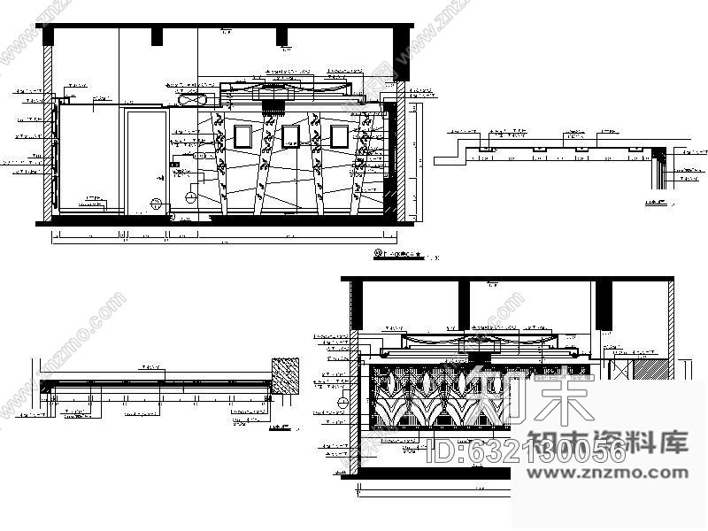 施工图奢华KTV包间装修图Ⅳcad施工图下载【ID:632130056】