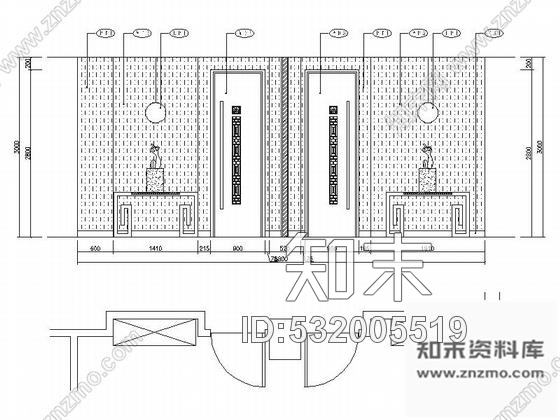 施工图成都地级市典雅中式风格酒店装修施工图cad施工图下载【ID:532005519】